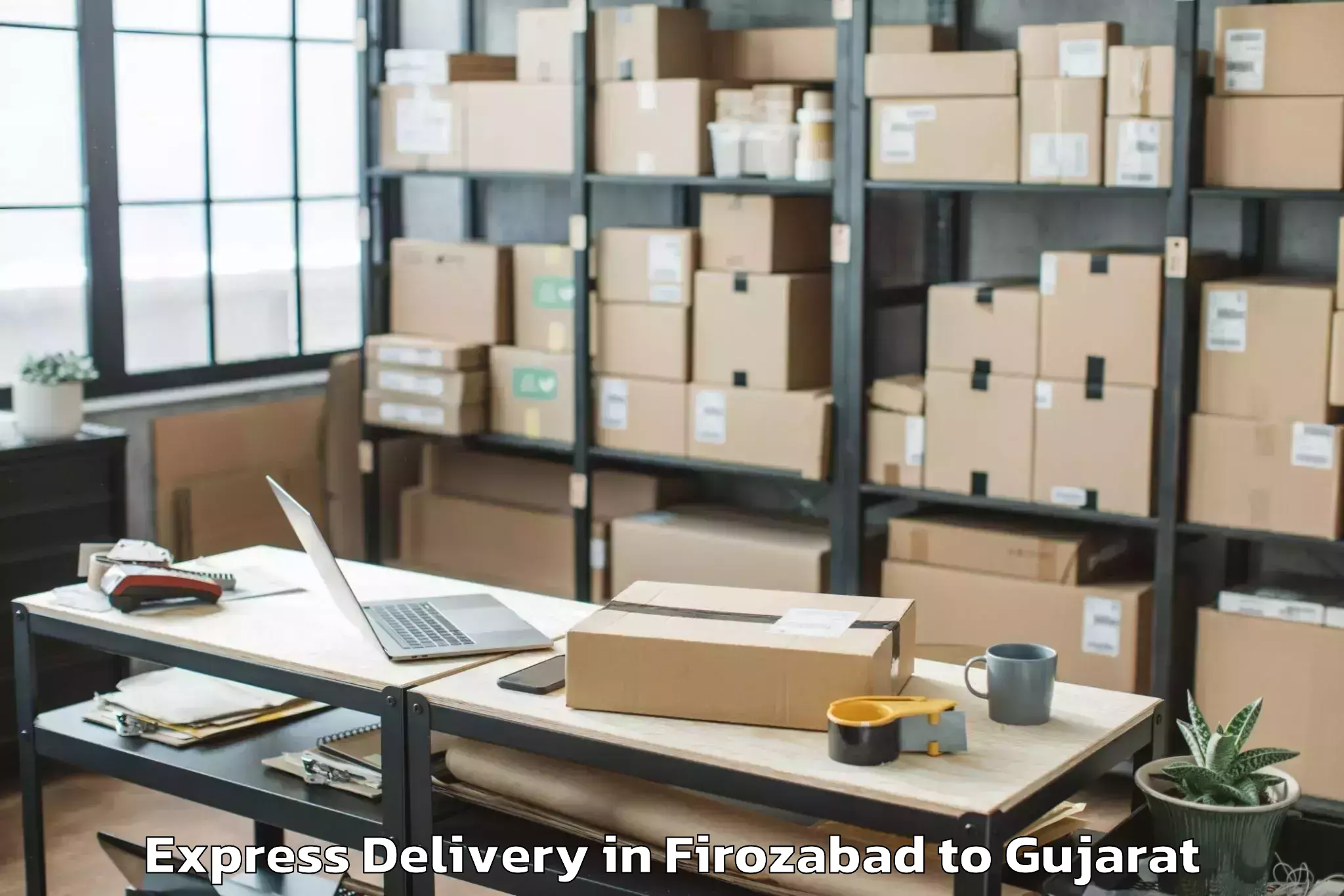 Get Firozabad to Bedi Express Delivery